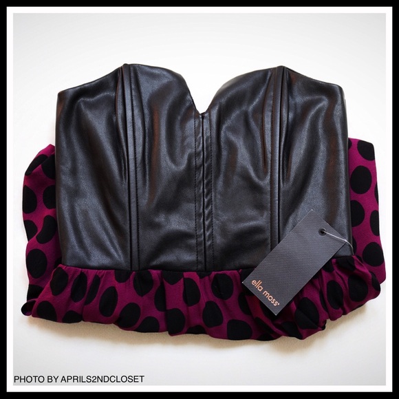 BLACK STRAPLESS BUSTIER MINI PARTY DRESS A2C - Picture 5 of 8